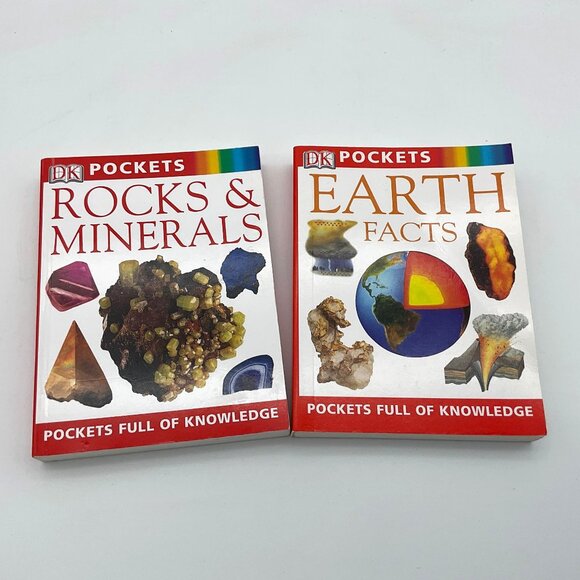 Pair of DK Pockets Books: Rocks & Minerals and Earth Facts Small Size VTG Age 8+ - Picture 1 of 5